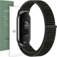 Tech-Protect Xiaomi Smart Band 8/9 NFC Nylon Ranneke - Musta