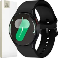 TechProtection TEKNISESTI SUOJATTU SILIKONINEN SAMSUNG GALAXY WATCH 4 / 5 / 5 PRO / 6 / 7 / FE MUSTA