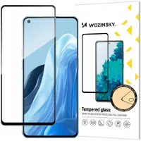 Wozinsky Super Durable Full Glue karkaistusta lasisesta näytönsuojasta, jossa kehystä ja koteloa Oppo Reno7 Pro 5G:lle, musta