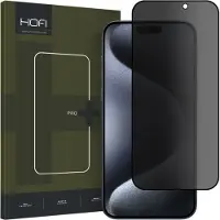 Hofi iPhone 15 Pro Max Anti Spy Pro+ Privacy Panssarilasi - 9H - Musta Reuna