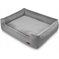 HUGGY DOGGY Klassinen PREMIUM-koiranpeti harmaasta materiaalista, nukkumiseen XL