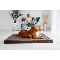 Welsti Ortopedinen koiranpeti, koiran patja, ruskea luu XL 130x90 liukumaton