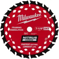 Milwaukee Pyörösahan terä - - 4932499376 - Nitrus Carbide - 190x30x1,8 mm - 24 hammasta ATB