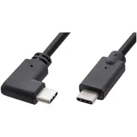 Microconnect USB 3.2 Gen 2 kulma USB-C -kaapeli, 60 W, 1 m, musta