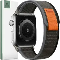 TechProtection Apple Watch Ultra 3/2/Ultra/11/10/9/8/SE 3/(2022)/7/SE/6/5/4/3/2/1 Nylon Ranneke - 49mm/46mm/45mm/44mm/42mm - Musta