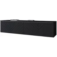 Bratex Moderni TV-taso 140 cm, vetimetön, mattapintainen, MDF-kalvonruotokuvioiset etuseinät