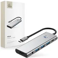 Tech-Protect HB04 HUB-SOVITIN 9IN1 TYPE-C + USB2.0 + USB3.0 + HDMI 4K 60HZ + SD/TF + PD100W + AV3.5 TÄYSHARMAA