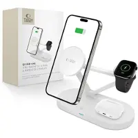 Tech-Protect QI15W-A41 3-in-1 MagSafe langaton laturi 15W - Valkoinen