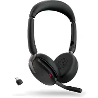 Jabra Evolve2 65 Flex UC, langaton kuulokemikrofoni, Bluetooth 5.2, USB-C, musta