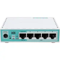 Mikrotik hEX langallinen reititin Gigabitti Ethernet Valkoinen (E50UG)