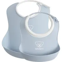BabyBjörn ruokalappu pieni ja iso 2 kpl Powder Blue