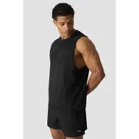 ICANIWILL Grit Deep Cut Tank Stonewashed Black