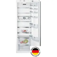 Bosch Serie | 6 KIR81AFE0 - Jääkaappi - sisäänrakennettu - kapeakaistainen - leveys: 56 cm - syvyys: 55 cm - korkeus: 177,5 cm - 319 litraa - Luokka E