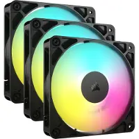 Corsair RS120 ARGB PWM -tuuletin, musta, 120 mm, 3-pack