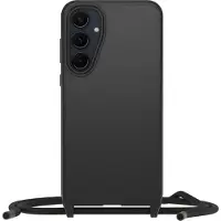 Otterbox React Necklace -suojakotelo hihnalla, musta, Samsung Galaxy A55