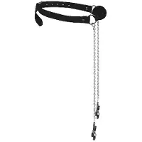 Ouch! B&W - Suupallo nänninipistimillä, kestävä, tyylikäs, bdsm, nahka, metalli