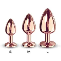 Dorcel Diamond Plug S - alumiininen anustappi - pieni (ruusukulta)