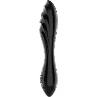 Satisfyer Dazzling Crystal 1 - kaksipäinen lasidildo - musta