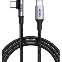 UGREEN USB-C - USB-C -kaapeli, kulmikas, 5A, 100W, PD puhelimelle ja kannettavalle, 2M