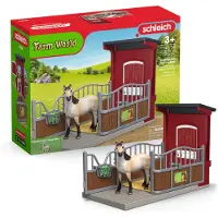 Schleich Farm World 42724 Ponin pilttuu ja mustangitamma