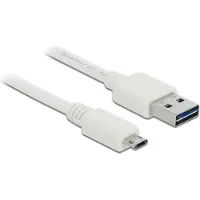 DeLOCK – Cable EASY-USB 2.0 Type-A male > EASY-USB 2.0 Type Micro-B male 0,2 m white (84805)