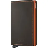 Secrid Slimwallet Matte -lompakko, tryffeli/oranssi