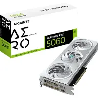 Gigabyte GeForce RTX 5060 AERO OC 8G, GeForce RTX 5060, 8 GB, GDDR7, 128 bittiä, 7680 x 4320 pikseliä, PCI Express 5.0 (GV-N5060AERO OC-8GD)