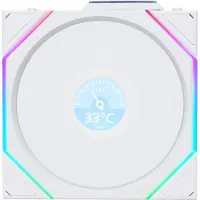 Lian Li UNI FAN TL Wireless LCD Reverse PWM ARGB -tuuletin, nestelaakeri, 120 mm, valkoinen