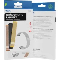Wave teräspunottu ranneke 20mm äly- ja urheilukelloille