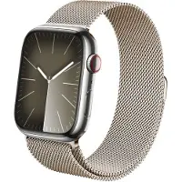 Crong Milano Steel - Stainless Steel Strap for Apple Watch 42/44/45/49 mm (champagne)
