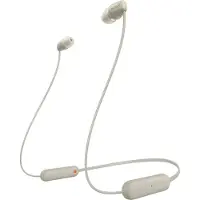 Sony WI-C100 Bluetooth-nappikuulokkeet, beige