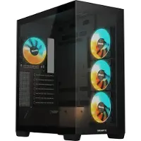 Gigabyte C500 Panoramic Stealth -miditornikotelo ikkunalla ja RGB-valaistuksella, musta