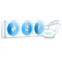 Phanteks Glacier One 420D30 DRGB AIO Liquid CPU Cooler, X2 Cap, valkoinen
