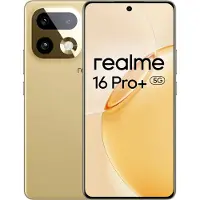 Realme 16 Pro+ 5G puhelin, 256/8 Gt, kulta + laturi