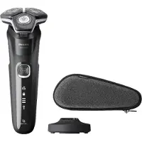 Philips SHAVER Series 5000 S5898/35 Sähköparranajokone märkä- ja kuiva-ajoon, Parranajokone kääntyvällä päällä, Musta, SteelPrecision blades, Ruost...