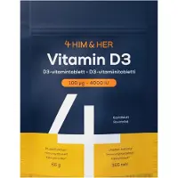 Kärkkäinen 4Him&Her D3-vitamiini 100 µg ravintolisä 365 kpl