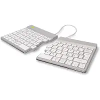 R-Go Tools Ergonomisch toetsenbord R-Go Split Break met pauzesoftware, gesplitst toetsenbord, QWERTY (NORDIC), Bluetooth, wit, Langaton, Bluetooth, Nä (RGOSBNDWLWH)
