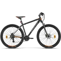 WHISTLE Cobalt 29" polkupyörä, 24-vaihteinen, musta/oranssi, 21"/L