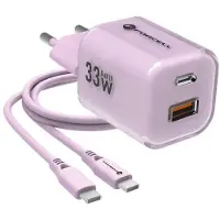 Forcell GaN3 1xUSB-C / 1xUSB-A 33 W pikalaturi