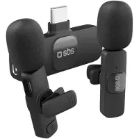 SBS KIT OF 2 WIRELESS MICROPHONES + RECEIVER AND CLIPS (TEKIT2MICTYCBTK)