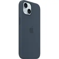 Apple iPhone 15 silikonikuori MagSafe, Myrskynsininen