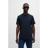 Hugo Boss for man. 50508243 Tegood navy T-shirt (S), Casual, Cotton, Short sleeve