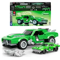 Mega Brick Shop Hot Wheels Custom ’68 Camaro Building Toy Kit (289 Pieces), For Collectors - Green - ONE SIZE