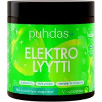 Puhdas+ Elektrolyyttijauhe, Vihreä Omena, 120 g