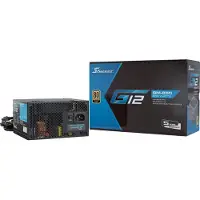 Seasonic 850W G12 GM-850 (2024), semimodulaarinen ATX-virtalähde, 80 Plus Gold, musta