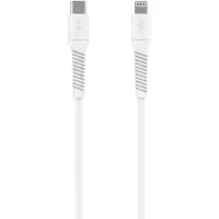 FIXED LIQUID Silicone cable USB-C/Lightning 1.2m White