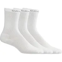 Craft Active High -pyöräilysukat 3-pack valkoinen
