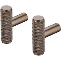 Blomus Set 2 Wall Hooks - Ø 1 Cm - Rof - Burned Metal - Brown - Ø 1CM