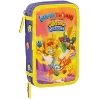 Safta Kaksinkertainen kynärasia - SAFTA - Guardians of Kazoom - Keltainen violetti - 28 kpl - Monivärinen