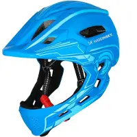 Wozinsky Fullface Children's Bicycle Helmet with USB Rear Light 52-56 cm - Blue